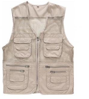 Waterdichte Mesh Vest Jas Multi Pocket Vest Voor Outdoor Vissen Wandelen Xxxl