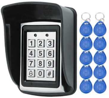Waterdichte Metalen Rfid Toegangscontrole Toetsenbord Wachtwoord Kaartlezer Toetsenbord Sleutelhangers Wachtwoord Toegang Lock Deur Access Control System