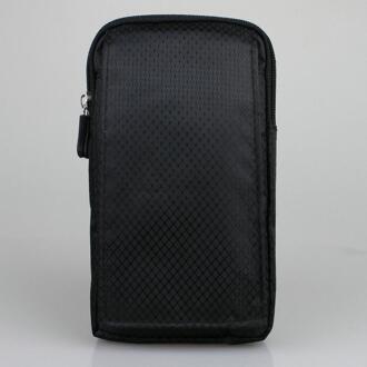 Waterdichte Mobiele Telefoon Nylon Pouch Belt Taille Tas Dubbele Zip 3 Pocket Holster Voor Huawei Honor Note 8 6.6 Inch Xiaomi max 6.44"