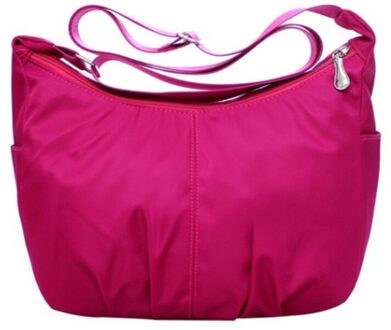 Waterdichte Nylon Hobo Messenger Bags Vrouwen Crossbody Schoudertassen Dames Handtassen Vrouwen roos rood
