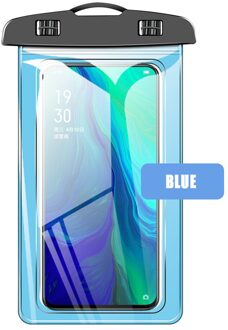 Waterdichte Onderwater Phone Case Cover Tas Dry Pouch Zwemmen-Tas Waterdichte Voor Samsung Iphone Huawei Xiaomi Telefoons TXTB1 blauw