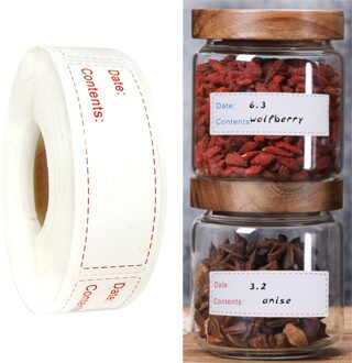 Waterdichte Opslag Labels Sticky Blank Vriezer Label Stickers Markt Tape rood 600stk