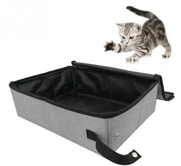 Waterdichte Opvouwbare Schoonmaken Oxford Doek Wc Huisdier Accessoires Zachte Draagbare Kattenbak Met Cover Makkelijk Schoon Badkamer Thuis