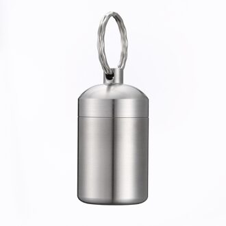 Waterdichte Outdoor 304 Roestvrij Staal Fles Sleutelhanger Opknoping fles Mini kleine pot emergency pil fles afdichting Doos