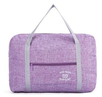 Waterdichte Oxford Reistassen Vrouwen Mannen Duffle Organizer Bagage Opvouwbare Opslag Verpakking Cubes Weekend Handtassen paars