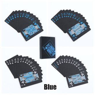 Waterdichte Puur Zwart Plastic Poker Bordspel Kaart Pvc Magic Buitenlandse Handel Speelkaart Kaart bule