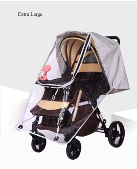 Waterdichte Regenhoes Voor Wandelwagen Stof Kinderwagens Winkelwagen Regenjas Regenhoes Voor Kinderwagen Kinderwagens Accessoires Kinderwagens grijs-extra groot