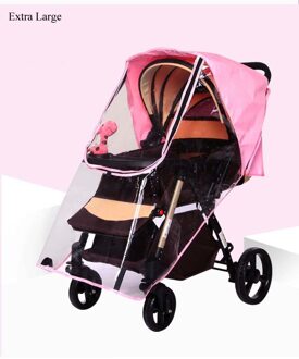 Waterdichte Regenhoes Voor Wandelwagen Stof Kinderwagens Winkelwagen Regenjas Regenhoes Voor Kinderwagen Kinderwagens Accessoires Kinderwagens roze-extra groot