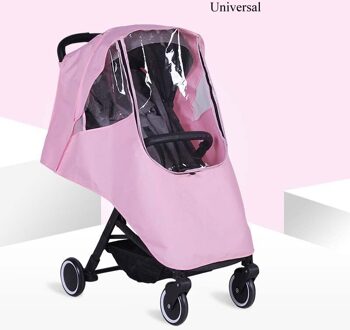 Waterdichte Regenhoes Voor Wandelwagen Stof Kinderwagens Winkelwagen Regenjas Regenhoes Voor Kinderwagen Kinderwagens Accessoires Kinderwagens roze-universal