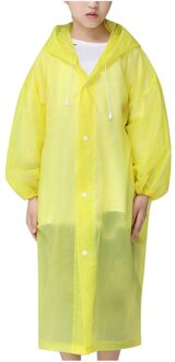 Waterdichte Regenjas Kids Kinderen Herbruikbare Outdoor Reizen Verdikte Regen Jas Dikke Transparant Clear Evc Regenkleding Chubasquero geel
