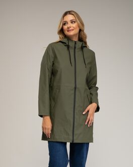 Waterdichte regenjas met capuchon Kaki