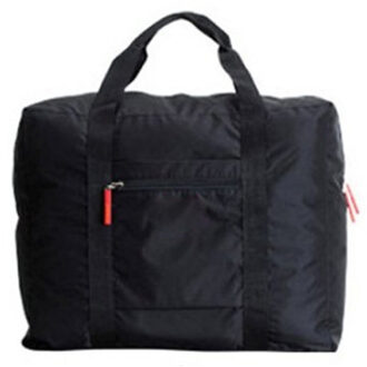 Waterdichte Reistas Grote Capaciteit Opslag nylon Opvouwbare Tas Voor Kleding Container Bagage Reizen Koffer Tassen 45*20*36cm zwart
