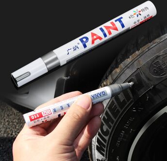 Waterdichte Rubber Permanente Verf Marker Pen Autoband Loopvlak Milieu Band Schilderen Zilver