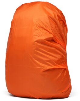 Waterdichte Rugzak Cover 30-45L Verstelbare Tas Regenhoes Voor Fietsen Wandelen Camping Reizen Stof Regenhoes oranje