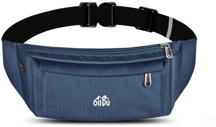 Waterdichte Running Taille Packs Running Tas Riem Telefoon Container Jogging Wandelen Riem Gym Fitness Tas Running Accessoires donker blauw
