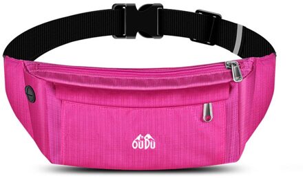 Waterdichte Running Taille Packs Running Tas Riem Telefoon Container Jogging Wandelen Riem Gym Fitness Tas Running Accessoires roos rood