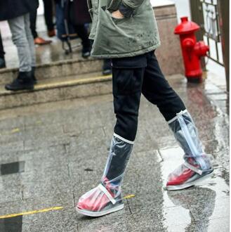 Waterdichte Schoen Cover Herbruikbare Motorfiets Bike Regen Boot Schoenen Covers Makkelijk Te Rijden Voor Rider Regendicht Dikke Bodem wit / S