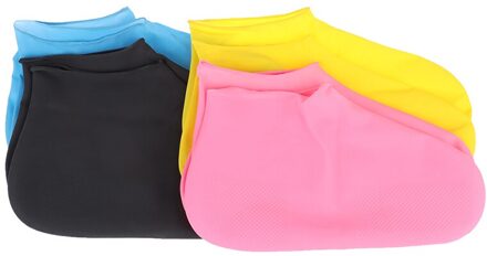Waterdichte Schoen Cover Latex Materiaal Unisex Schoenen Beschermers Regen Laarzen Voor Indoor Outdoor Regenachtige Dagen 1 Paar roze / L