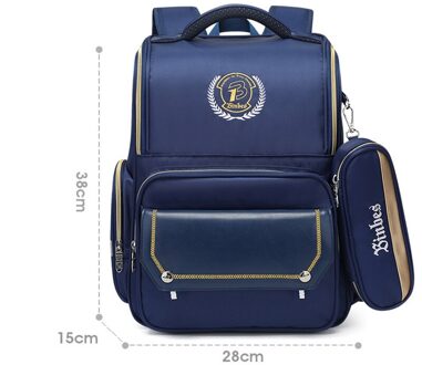 Waterdichte Schooltassen Kinderen 3D Rugzakken Voor Jongens Meisjes Boek Bag Orthopedische Rugzak Basisschool Grade 1-4 Studenten tassen blauw