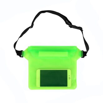 Waterdichte Schoudertas Heuptas Strand Zwemmen Touch Screen Telefoon Pouch Case Skiën Snowboard Onderwater Dry Bag Voor Telefoon groen