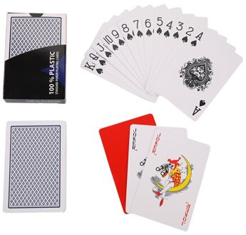 Waterdichte Slijtvaste Plastic Speelkaarten Bordspel Poker 59*89Mm Magic Card wit
