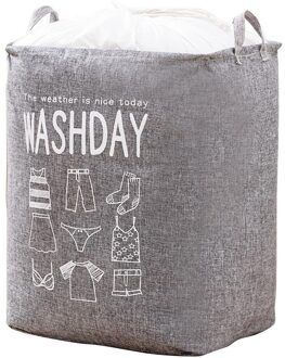Waterdichte Stof Verzamelen Emmer Wasmand Wassen Speelgoed Vuile Kleren Opslag Organizer Wasserij Manden Bin licht grijs