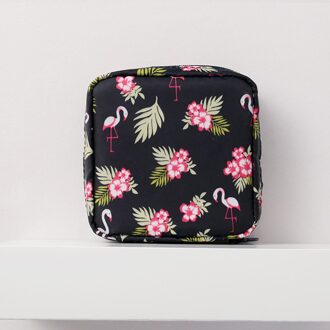 Waterdichte Tampon Opbergtas Leuke Maandverband Zakjes Draagbare Make-Up Lipstick Sleutel Oortelefoon Data Kabels Organizer flamingo