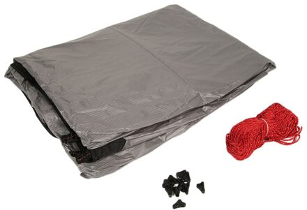 Waterdichte Tarp Tent Schaduw Outdoor Camping Hangmat Regen Vliegen Uv Voor Patio Top Cover Tuin Luifel Luifel Zonnescherm Ultralight licht grijs / 10X13 feet