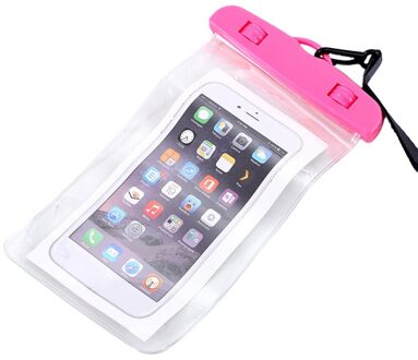 Waterdichte Tas Zomer Lichtgevende Waterdichte Tas Zwemmen Strand Dry Bag Case Cover Houder Voor Mobiele Telefoon roze