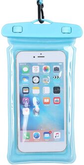 Waterdichte Telefoon Tas Onderwater Touchscreen Zachte Transparante Duurzaam Telefoon Cover BHD2 Blauw