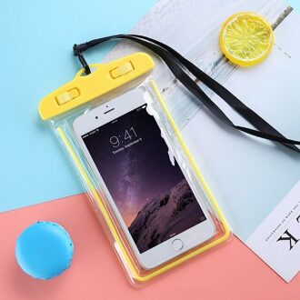 Waterdichte Telefoon Tas Pouch Onderwater Dry Case Cover Universal Voor Mobiele Telefoon Waterdichte Tas Droge-Slip Voor Iphone 12 X Xr Geel