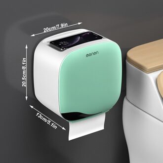 Waterdichte Toiletrolhouder Badkamer Accessoires Wandmontage Tissue Doos Dubbele Laag Toiletpapier Houders Handdoek Dispenser groen