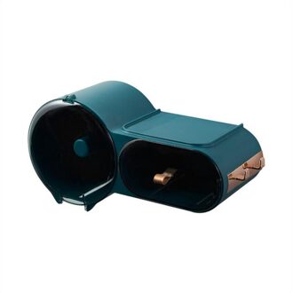 Waterdichte Toiletrolhouder Tissue Box Wall Mounted Punch Gratis Multifunctionele Badkamer Opbergdoos Lade Organizer Green2
