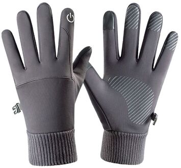 Waterdichte Touchscreen Handschoenen - Grijs - Maat L grijs size L