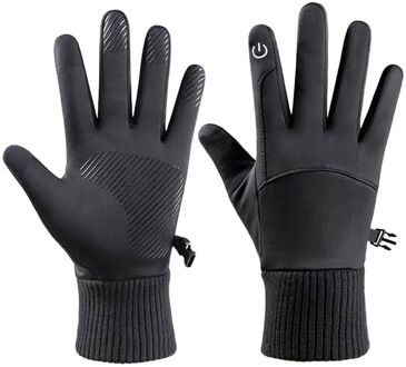 Waterdichte Touchscreen Handschoenen - Zwart - Maat L Zwart size L