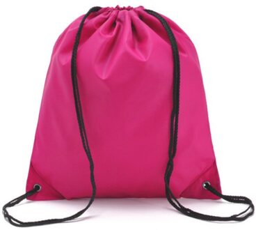 Waterdichte Trekkoord Rugzak Vrouwen Mannen Reizen Kinderen Speelgoed Schoenen Wasserij Lichtgewicht Tasje roos rood