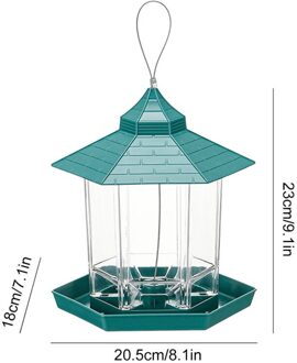Waterdichte Tuinhuisjes Opknoping Wilde Vogel Feeder Outdoor Container Vogel Zaden Voedsel Yard Garden Decor B