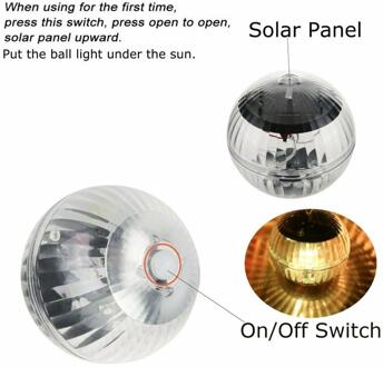 Waterdichte Tuinverlichting Kleur Veranderende Led Lamp Zonne-energie Zwembad Licht Drijvende Vijver Bulds Landschap Decoratie Lampen warm