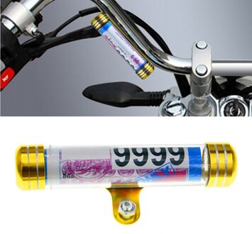 Waterdichte Universele Motorrijwiel Tube Tax Disc Registratie Label Stand R9CC Goud