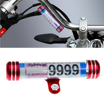 Waterdichte Universele Motorrijwiel Tube Tax Disc Registratie Label Stand R9CC Rood