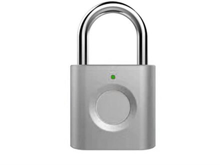 Waterdichte Usb Opladen Vingerafdruk Slot Smart Hangslot Deurslot Snelle Unlock Draagbare Anti-Diefstal Vingerafdruk Slot Zink