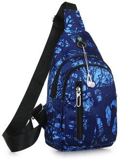 Waterdichte Vrouw Heuptas Fanny Pack Mode Borst Mode Outdoor Sport Waterdichte Nylon Grote Capaciteit Borst Bag Pocket #6 Blauw