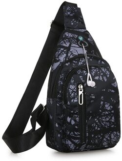 Waterdichte Vrouw Heuptas Fanny Pack Mode Borst Mode Outdoor Sport Waterdichte Nylon Grote Capaciteit Borst Bag Pocket #6 zwart