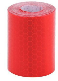 Waterdichte Waarschuwing Tape Strip Stickers Waarschuwing Licht Reflector Beschermende Sticker Reflecterende Folie Auto Veiligheid Mark 100Cm X 5Cm Rood