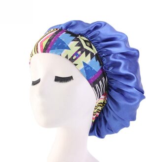 Waterdichte Wasbare Zachte Slaapmutsje Schoonheid Salon Hoed Voor Vrouwen Meisje Elastische Douche Caps Handdoek blauw