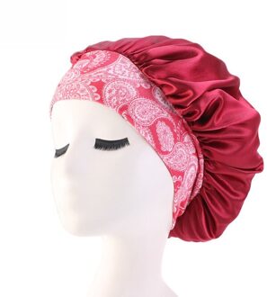 Waterdichte Wasbare Zachte Slaapmutsje Schoonheid Salon Hoed Voor Vrouwen Meisje Elastische Douche Caps Handdoek rood