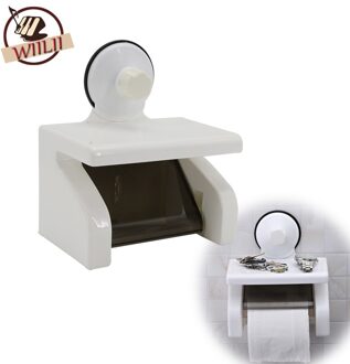 Waterdichte Wc Papierrolhouder Badkamer Tissue Duurzaam Accessoires Wandmontage Plastic Zuig Met Mobiele Telefoon Rack Lade