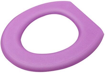 Waterdichte Wc Zitkussen Winter Verdikking Plakken Wc Ring Universele Foam Wc Sticker Wasbare Wc Paars
