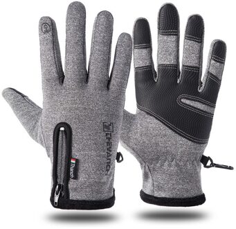 Waterdichte Winter Handschoenen Sneeuw Handschoenen Motorhandschoenen Fietsen Handschoenen Vrouwen Voor Touchscreen Koud Weer Winddicht Anti Slip grijs / Xl