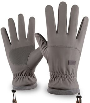 Waterdichte Winter Warme Handschoenen Sneeuw Ski Handschoenen Snowboard Handschoenen Motorrijden Winter Touchscreen Handschoenen grijs